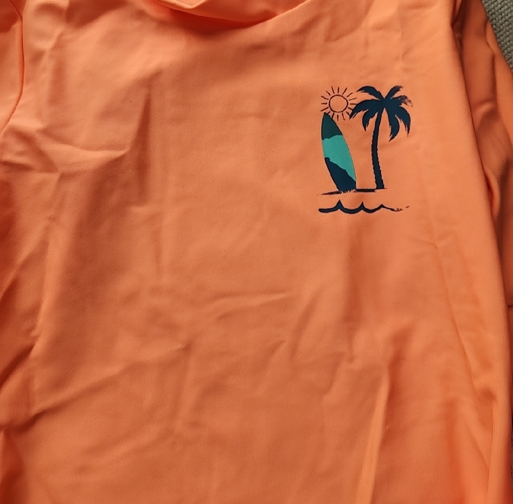 Carter's Toddler  Vibrant Orange Rash Guard Size 3T - Picture 4 of 7